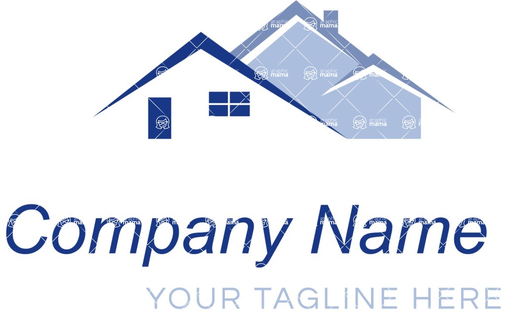 Business Logo Templates - vector graphics in a pack from GraphicMama - Simple Style Real Estate Company Logo Design